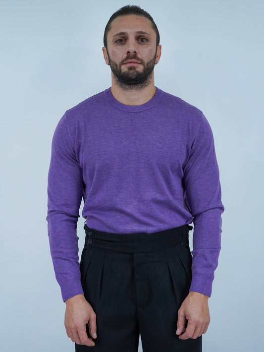 Girocollo in filo viola