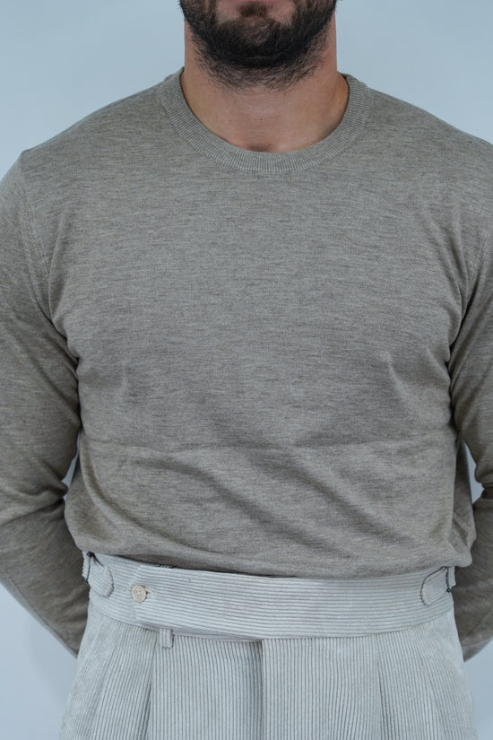 Girocollo in filo beige