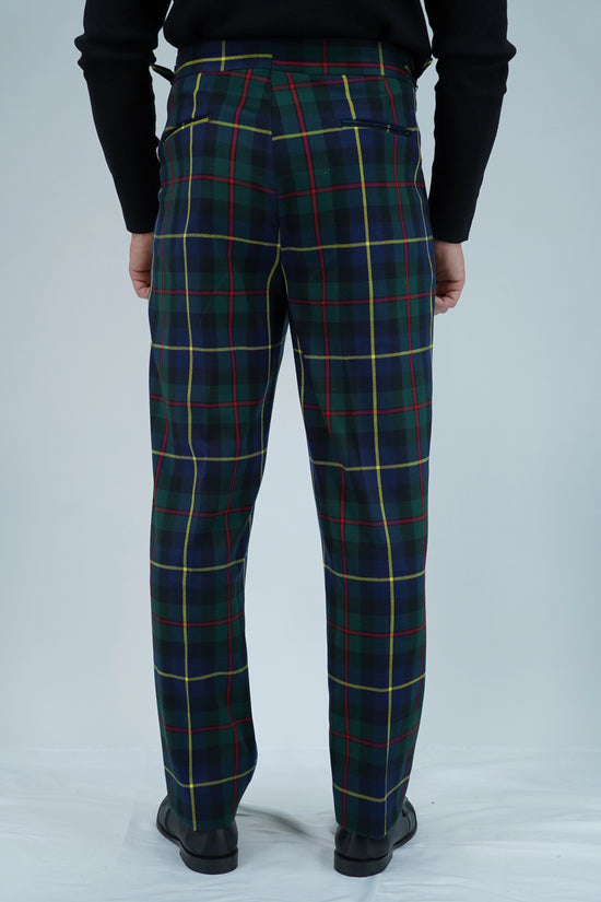 Gurkha 1 bottone con fibbie laterali stringenti Tartan Black Watch