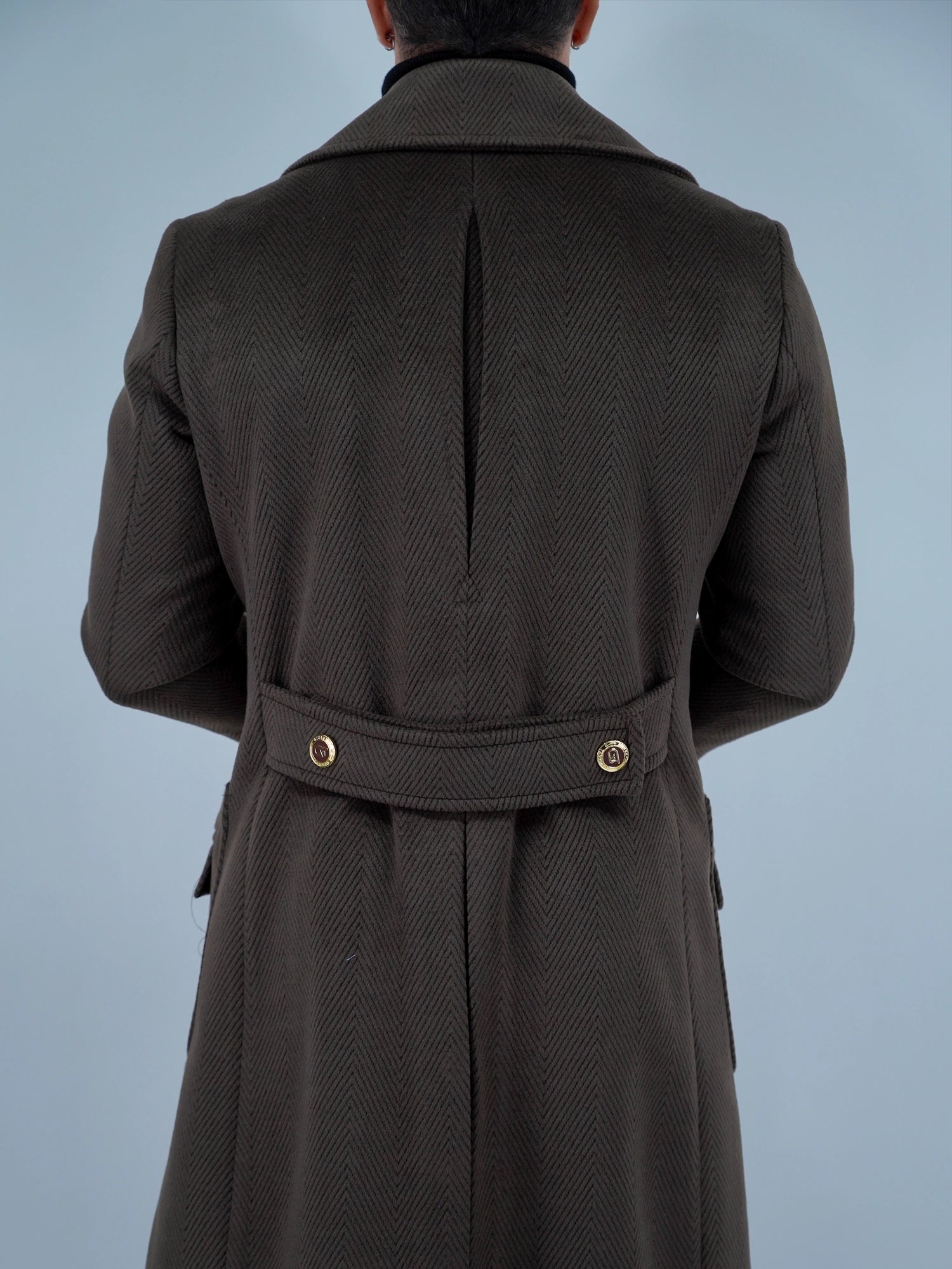 Cappotto Chesterfield Spigato Testa di Moro