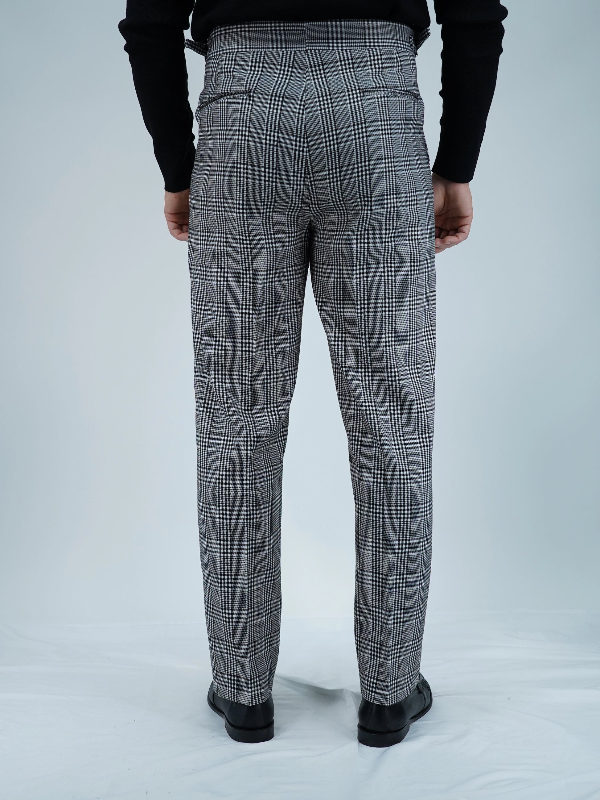 Gurkha 1 bottone con fibbie laterali stringenti Principe di Galles