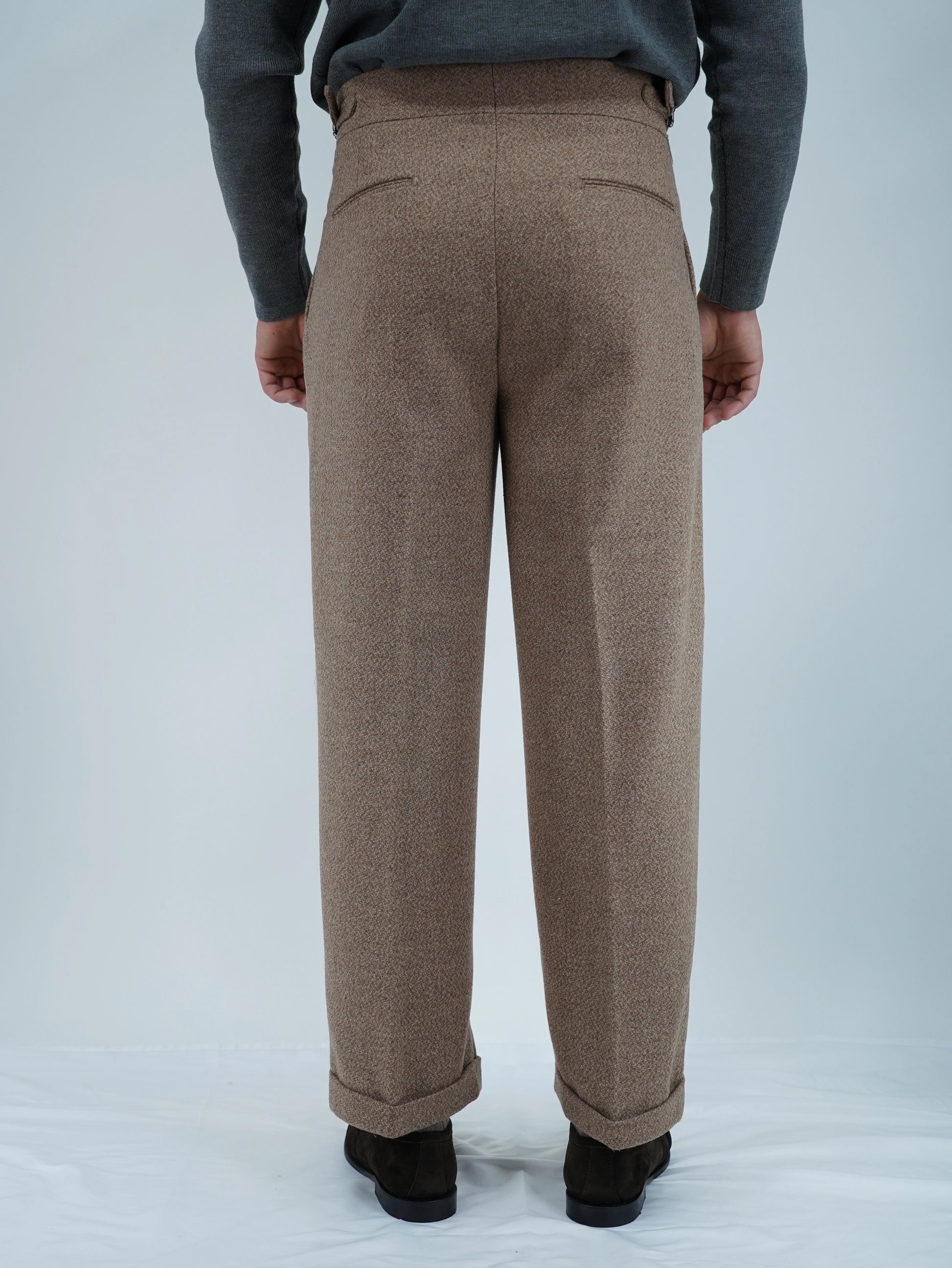 Gurkha biforcato in flanella argilla fondo 23cm