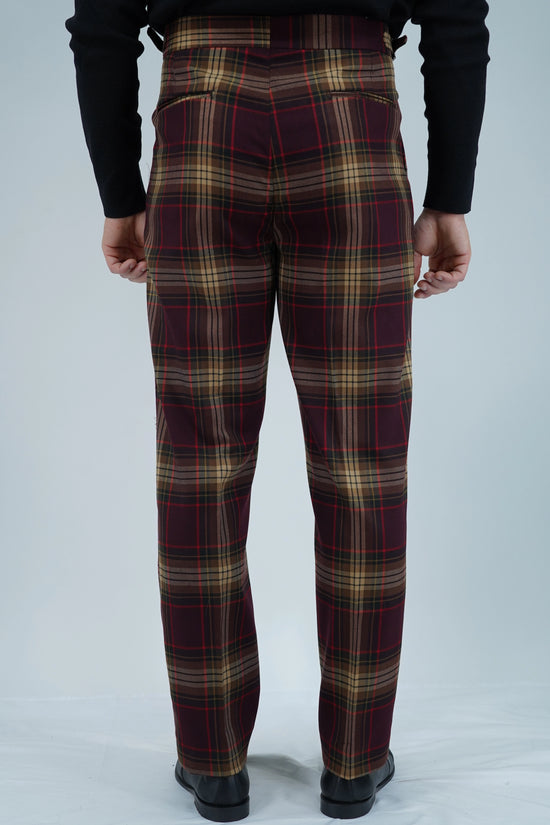 Gurkha 1 bottone con fibbie stringenti laterali Tartan Royal Stewart