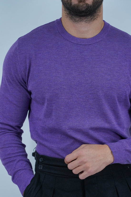 Girocollo in filo viola