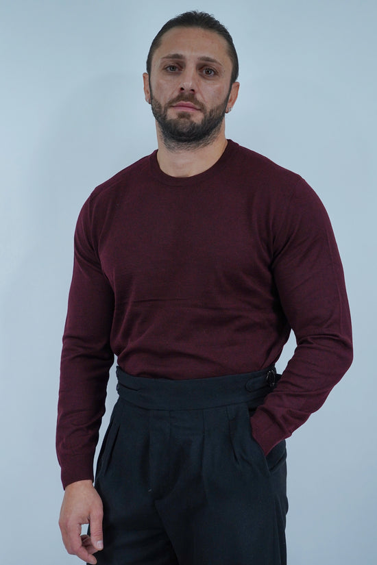 Girocollo in filo bordeaux