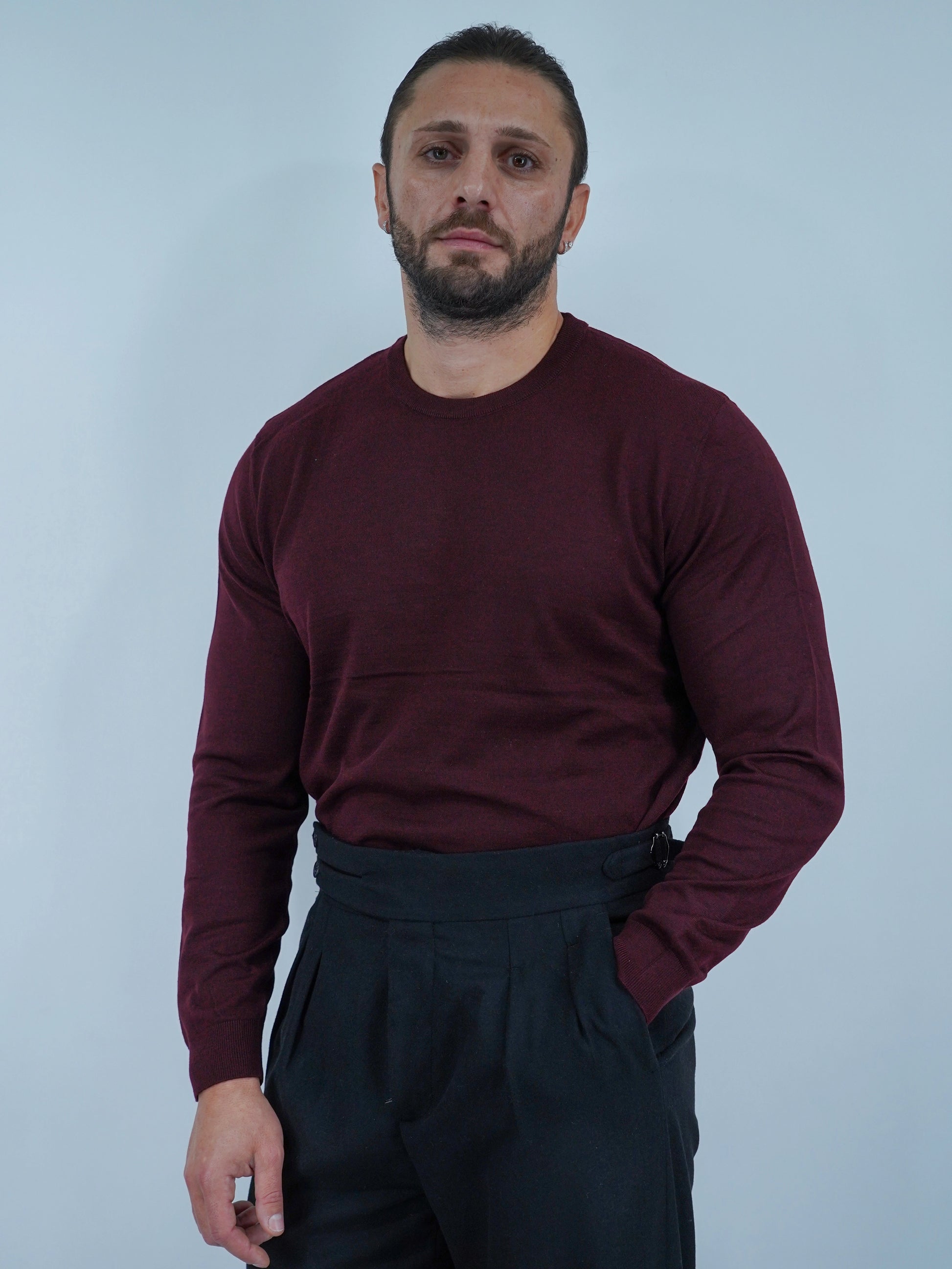 Girocollo in filo bordeaux