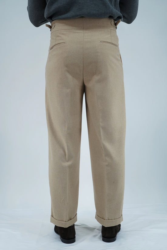 Gurkha biforcato in flanella sabbia fondo 23cm