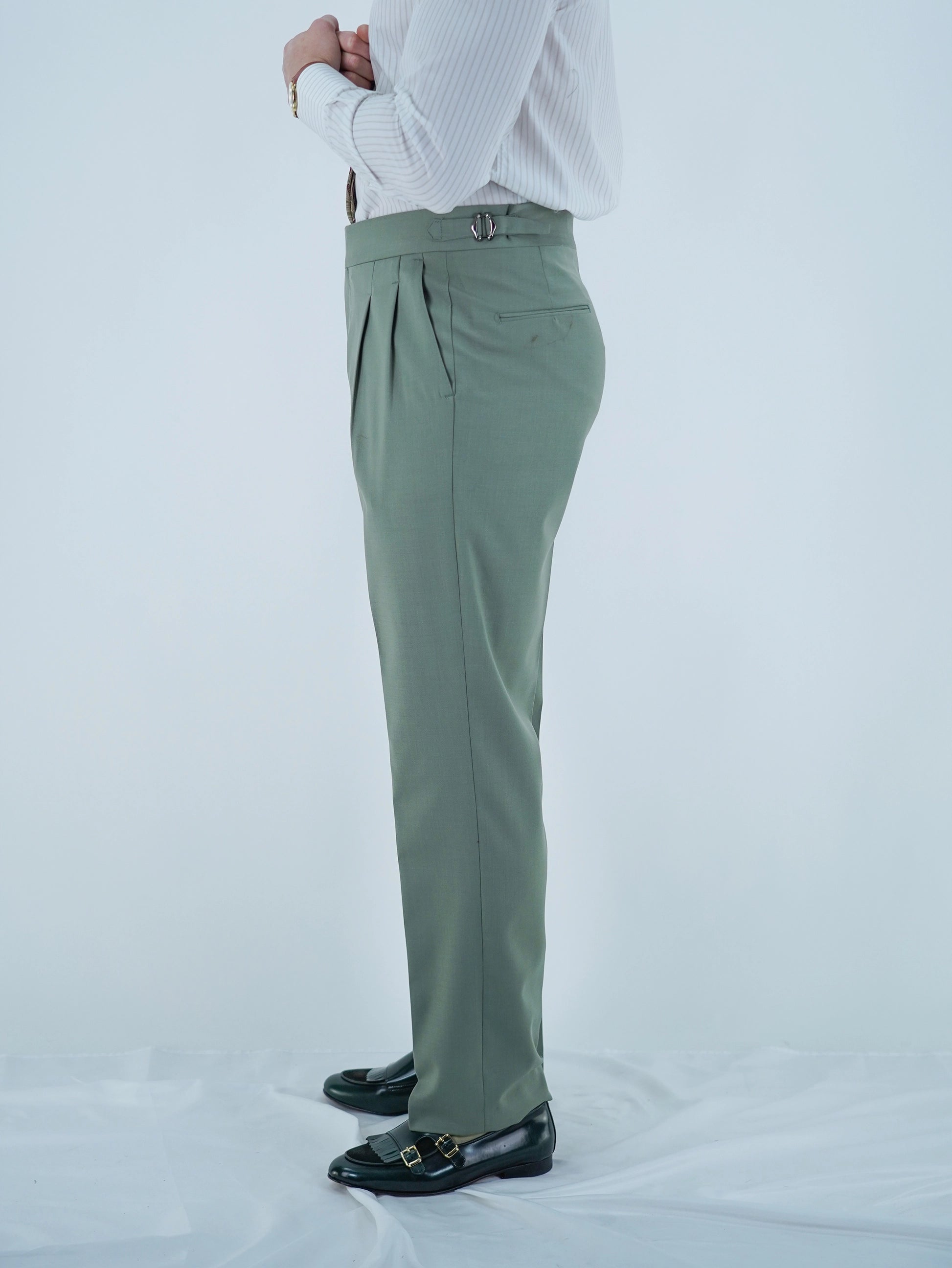 Gurkha 1 bottone - Fondo 20/23cm | Doppia Fibbia Regolabile | Verde Oliva