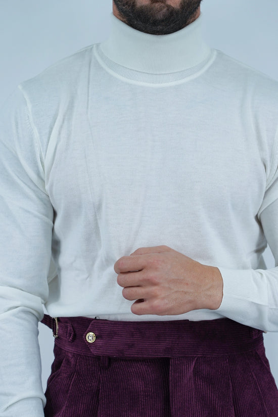 Dolcevita in filo bianco