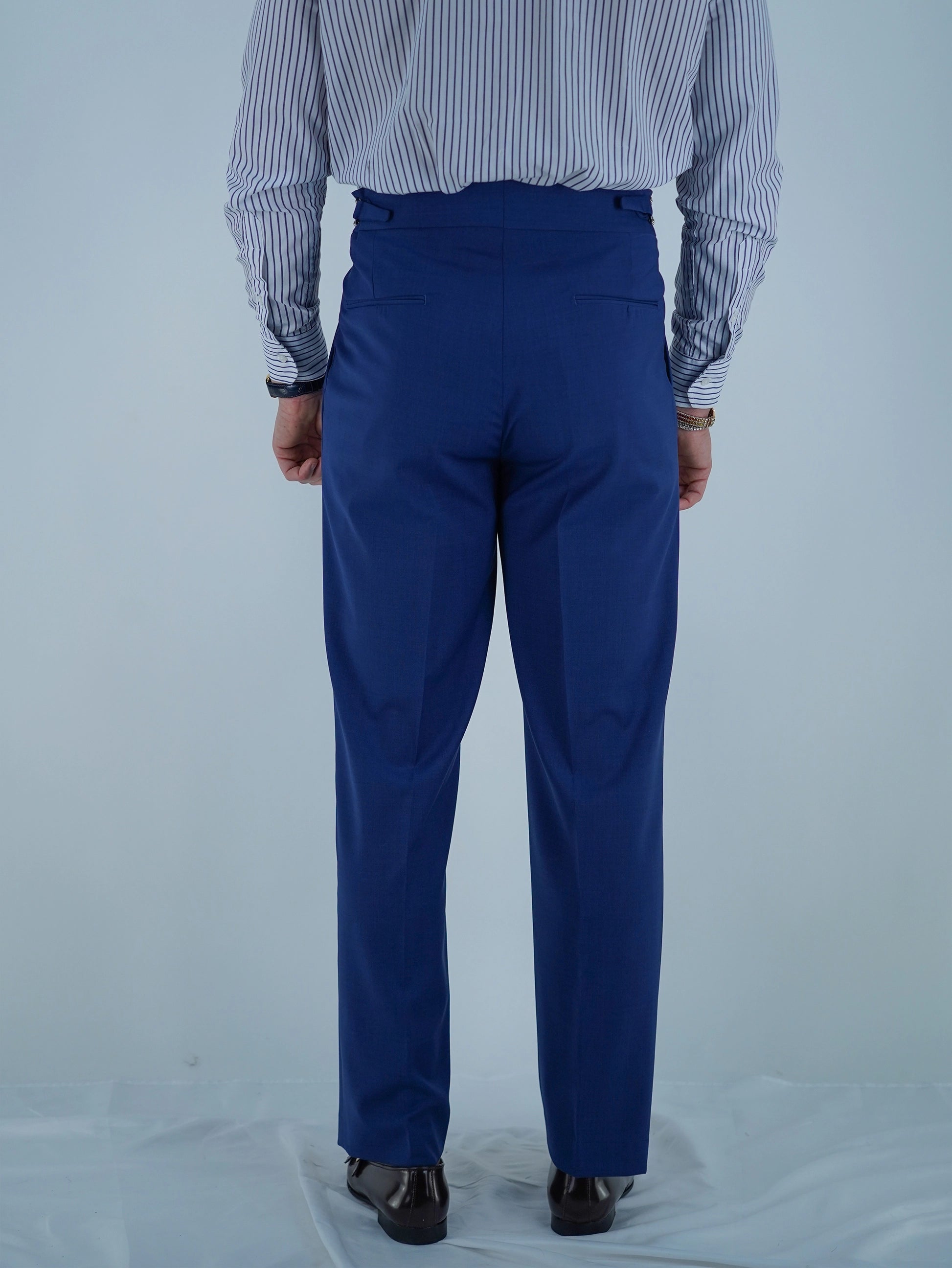 Gurkha 1 bottone - Fondo 20/23cm | Doppia Fibbia Regolabile | Blu Inchiostro