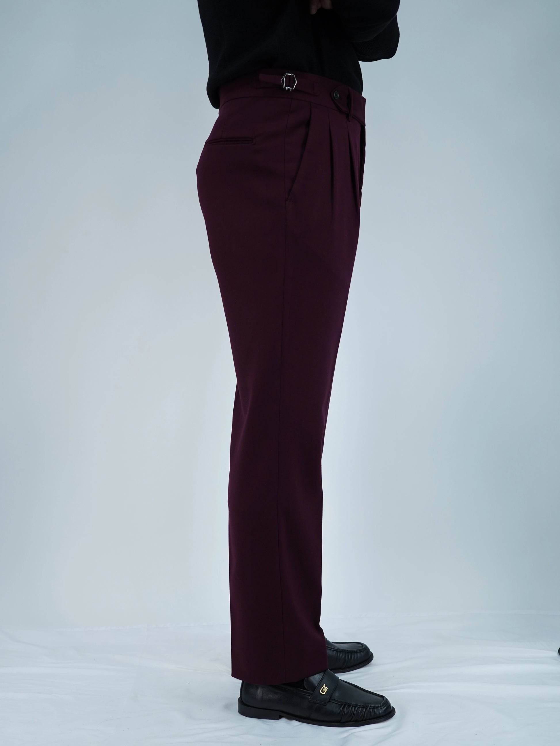 Gurkha 1 bottone con fibbie laterali stringenti bordeaux