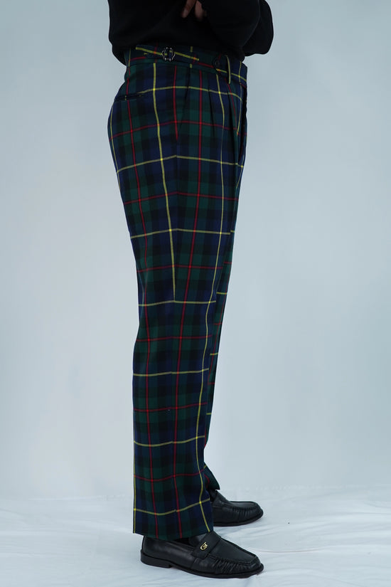 Gurkha 1 bottone con fibbie laterali stringenti Tartan Black Watch