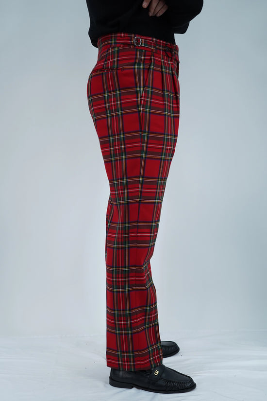 Gurkha 1 bottone con fibbie laterali stringenti Tartan Royal Stewart