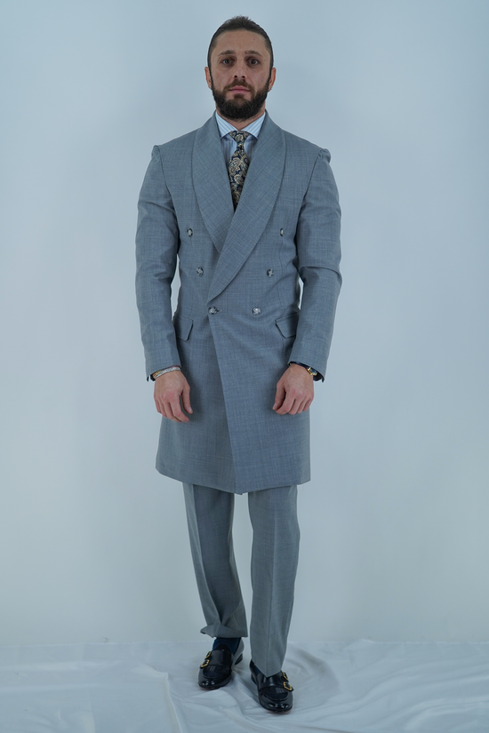 Giacca Heritage Lunga Doppio Petto - Linea Extensive | Grigio Urbano