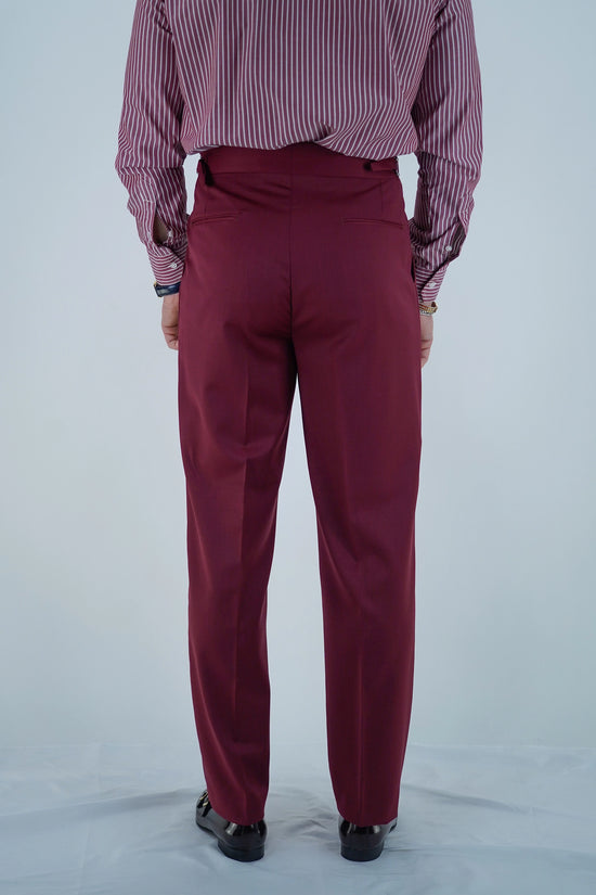 Gurkha 1 bottone - Fondo 20/23cm | Doppia Fibbia Regolabile | Bordeaux Profondo
