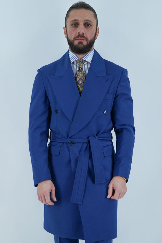 Giacca Heritage Lunga Doppio Petto - Linea Extensive | Blu Inchiostro