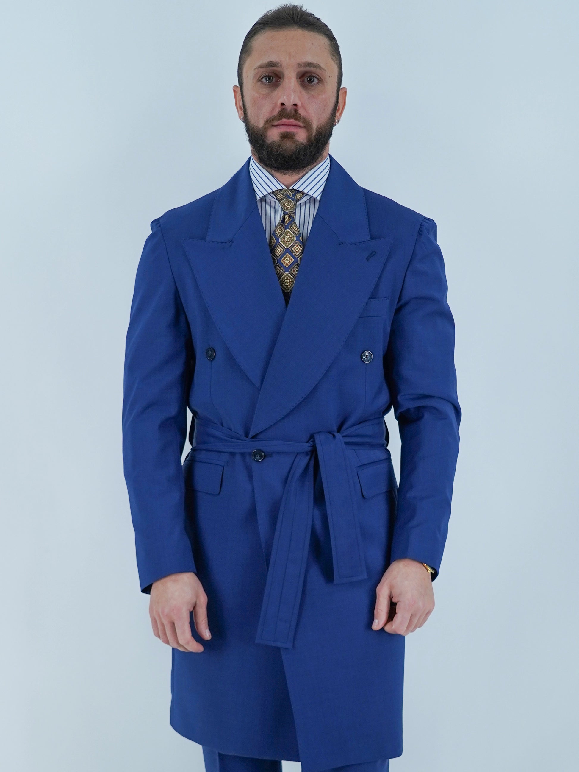 Giacca Heritage Lunga Doppio Petto - Linea Extensive | Blu Inchiostro