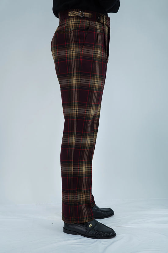 Gurkha 1 bottone con fibbie stringenti laterali Tartan Royal Stewart