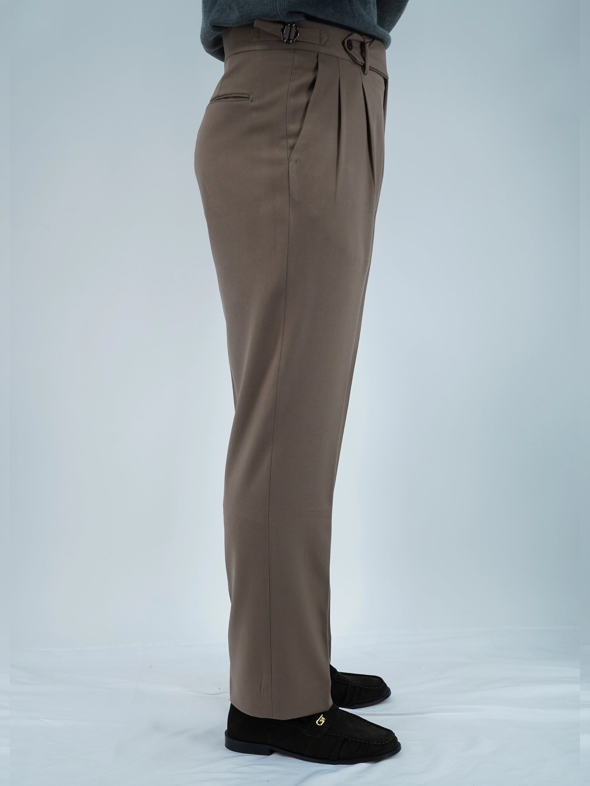 Gurkha 1 bottone fibbie laterali stringenti beige fondo 21cm