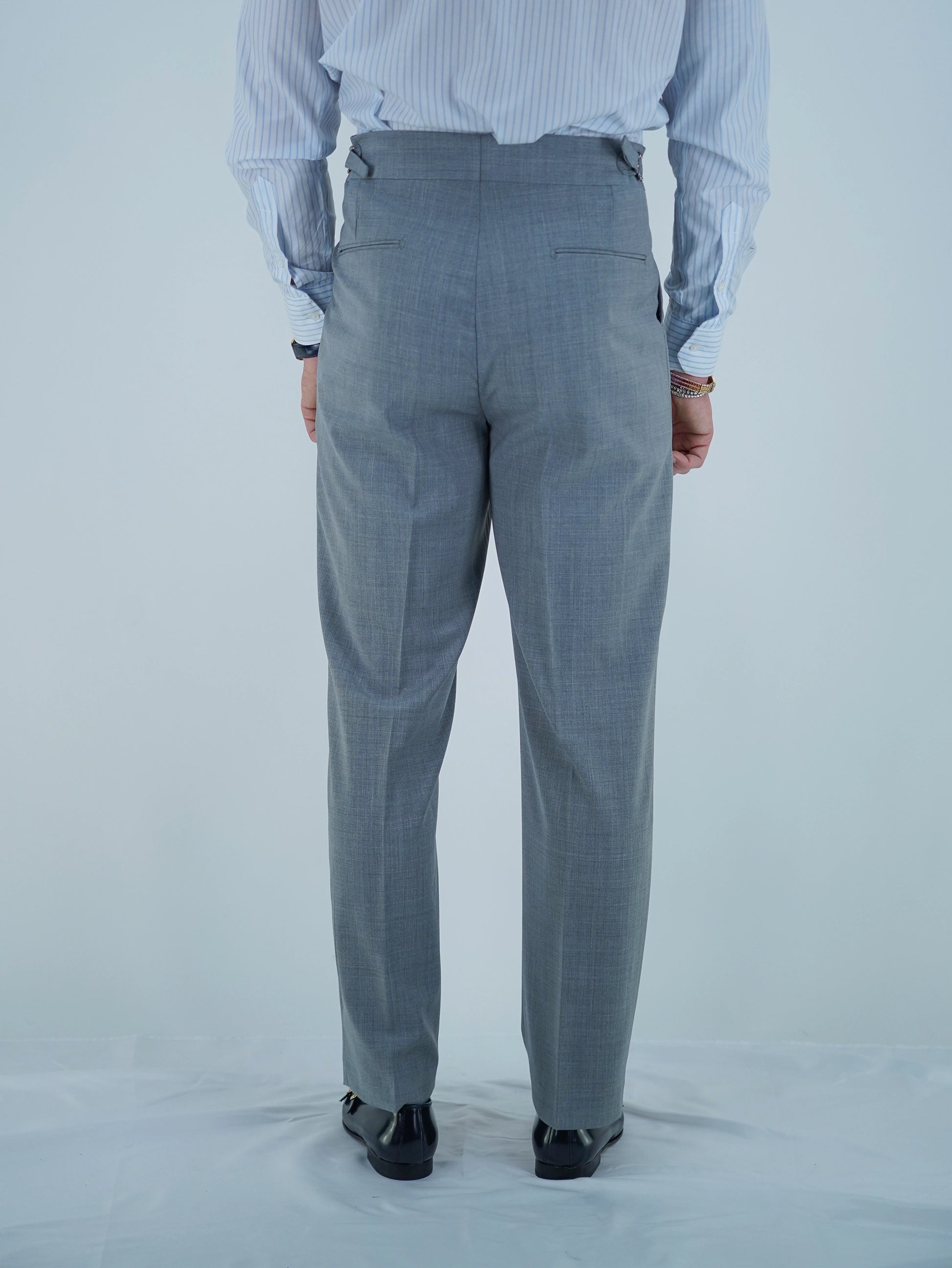 Gurkha 1 bottone - Fondo 20/23cm | Doppia Fibbia Regolabile | Grigio Urbano
