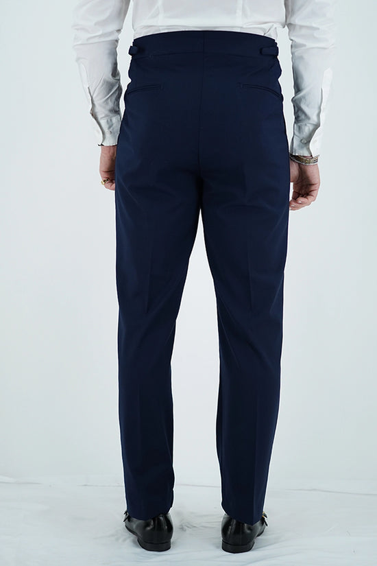 Gurkha 1 bottone - Fondo 20/23cm | Doppia Fibbia Regolabile | Blu oltremare