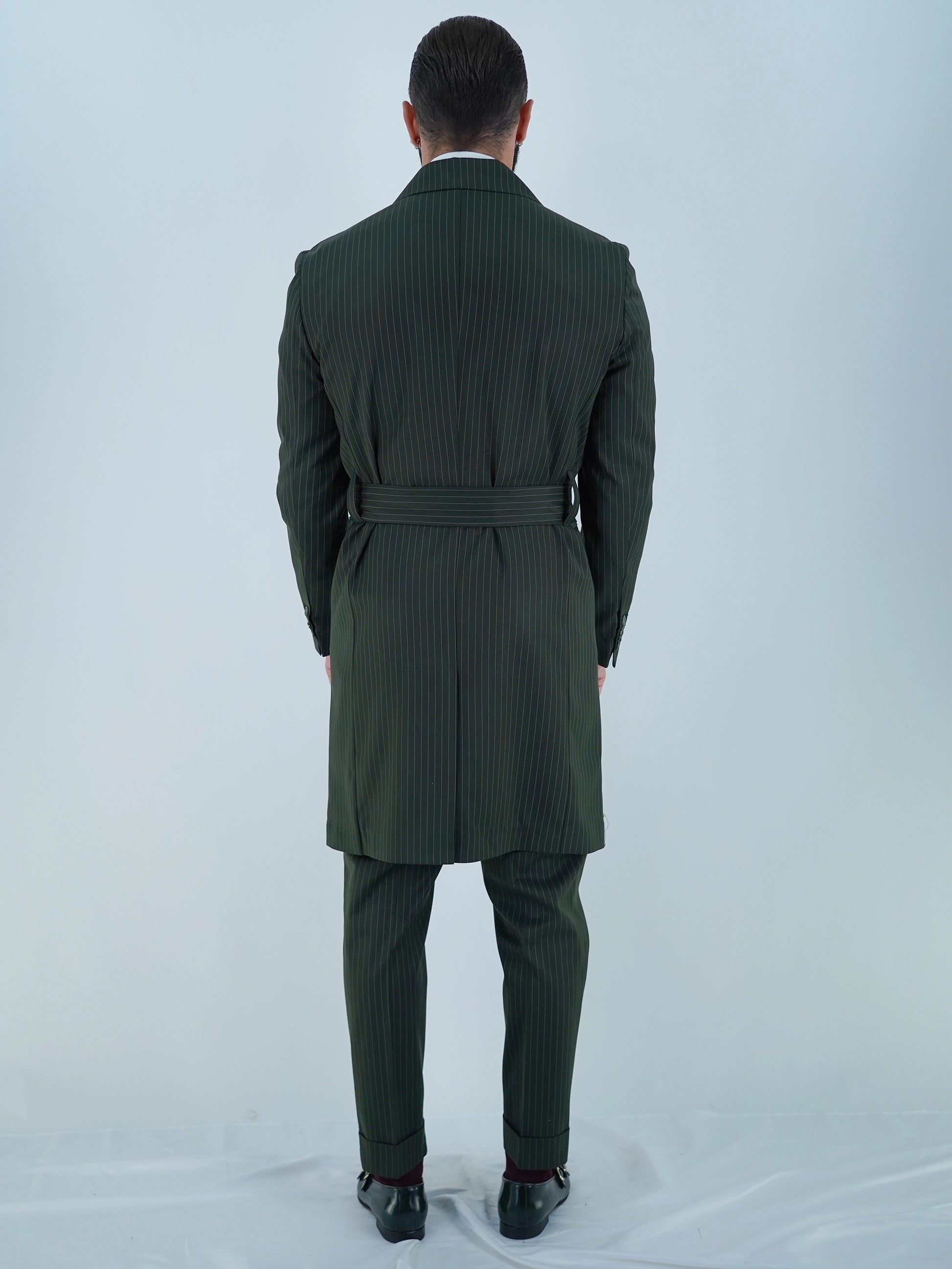 Giacca Heritage Lunga Doppio Petto - Linea Extensive | Verde Gessato