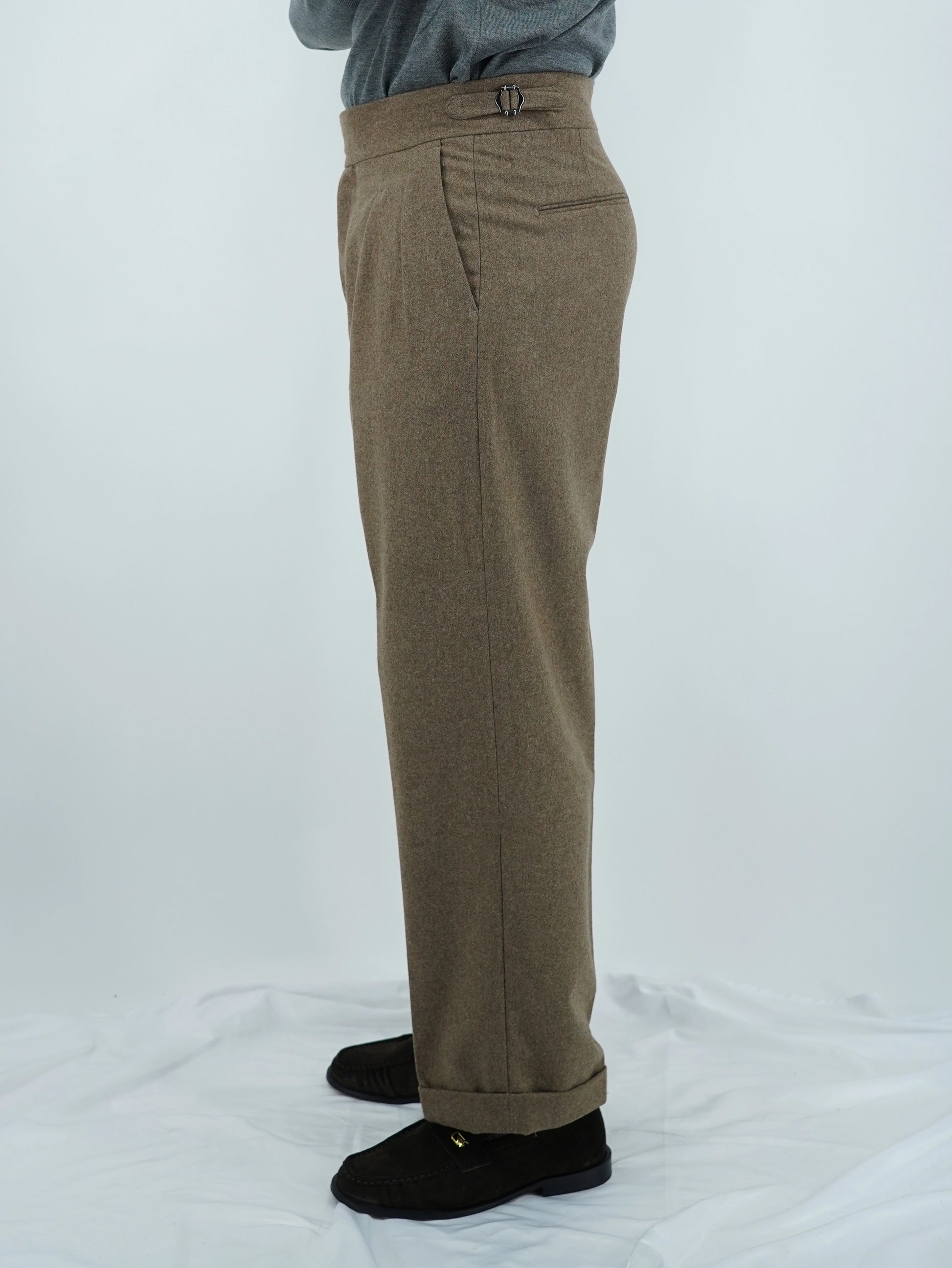 Gurkha biforcato in flanella quercia fondo 23cm