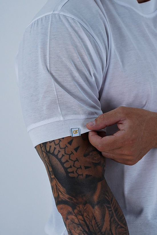 T-Shirt in Filo di Scozia | Girocollo| Bianco