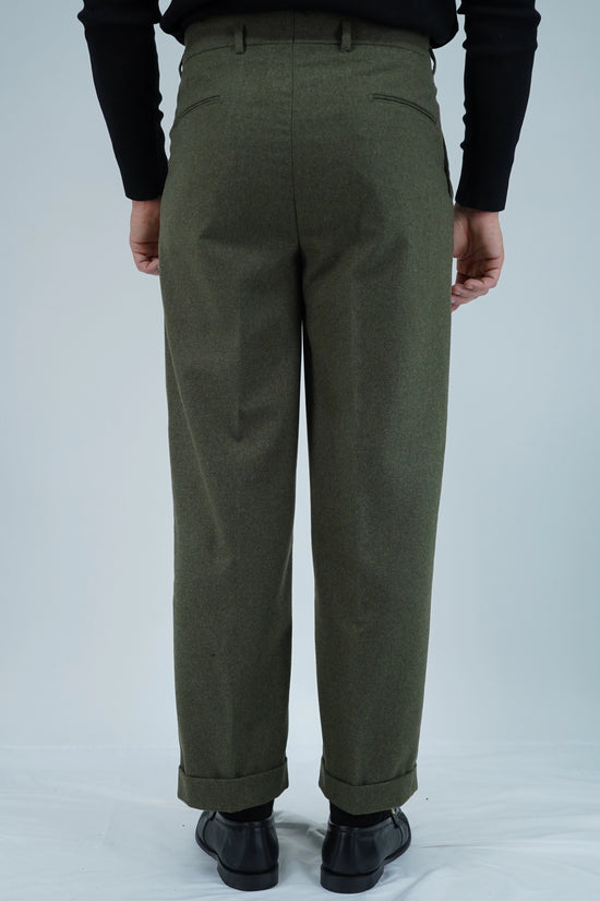 Gurkha con passanti in flanella verde foresta fondo 23cm