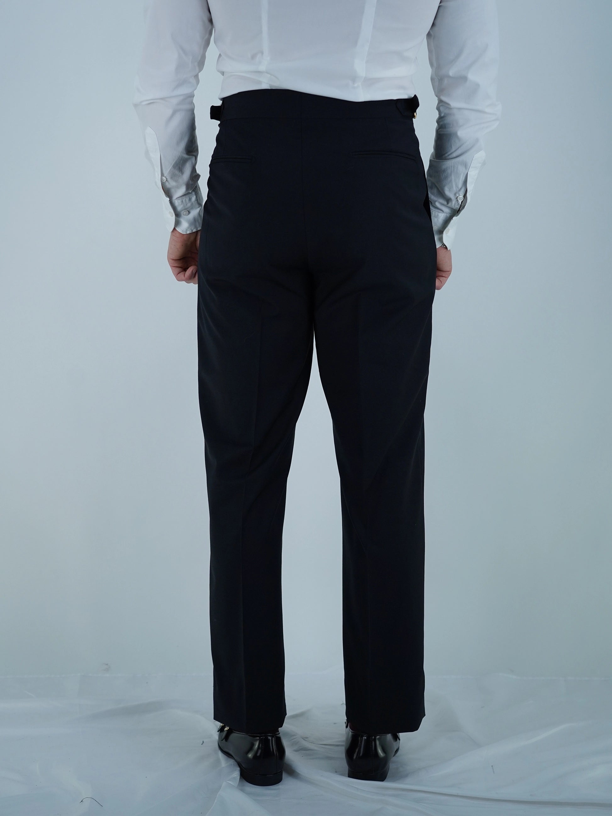 Gurkha 1 bottone - Fondo 20/23cm | Doppia Fibbia Regolabile | Nero Corvino