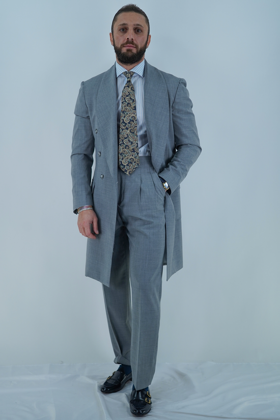 Giacca Heritage Lunga Doppio Petto - Linea Extensive | Grigio Urbano