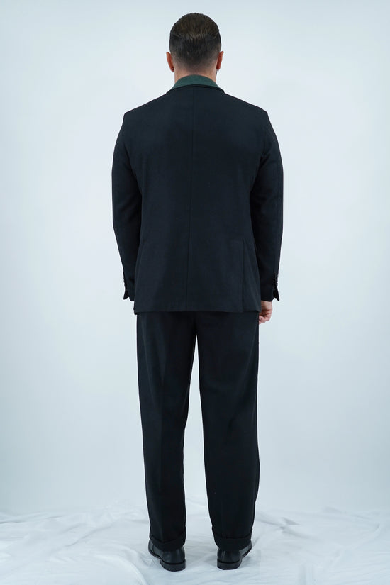 Giacca Harmonious doppiopetto in flanella nero