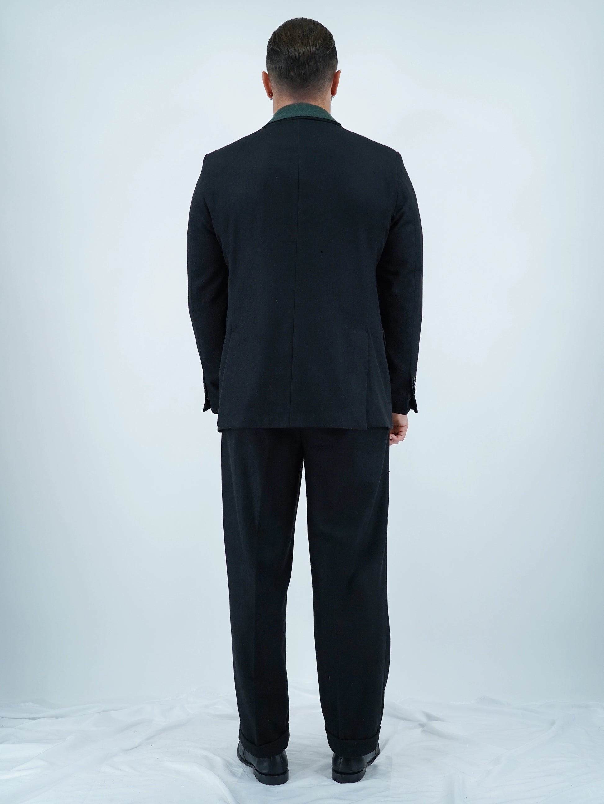 Giacca Harmonious doppiopetto in flanella nero