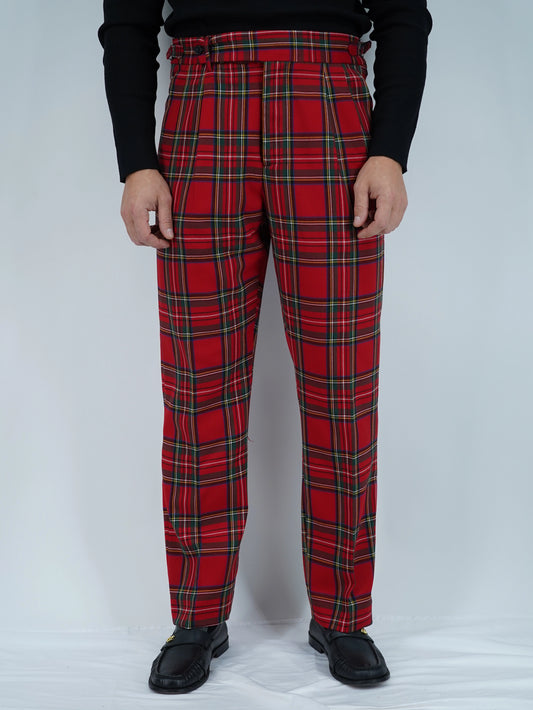 Gurkha 1 bottone con fibbie laterali stringenti Tartan Royal Stewart