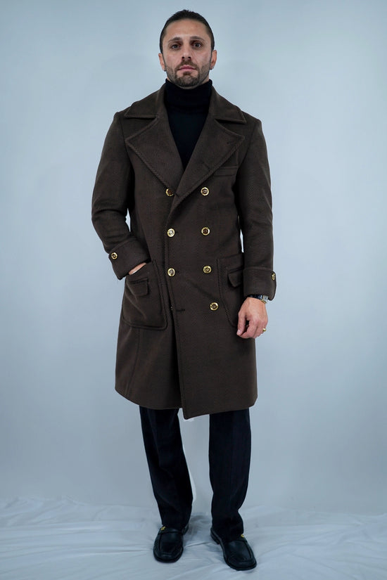 Cappotto Chesterfield Spigato Testa di Moro