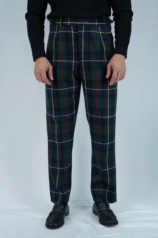 Gurkha 1 bottone con fibbie laterali stringenti Tartan Black Watch