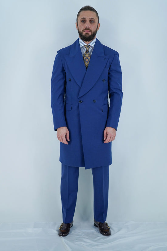 Giacca Heritage Lunga Doppio Petto - Linea Extensive | Blu Inchiostro
