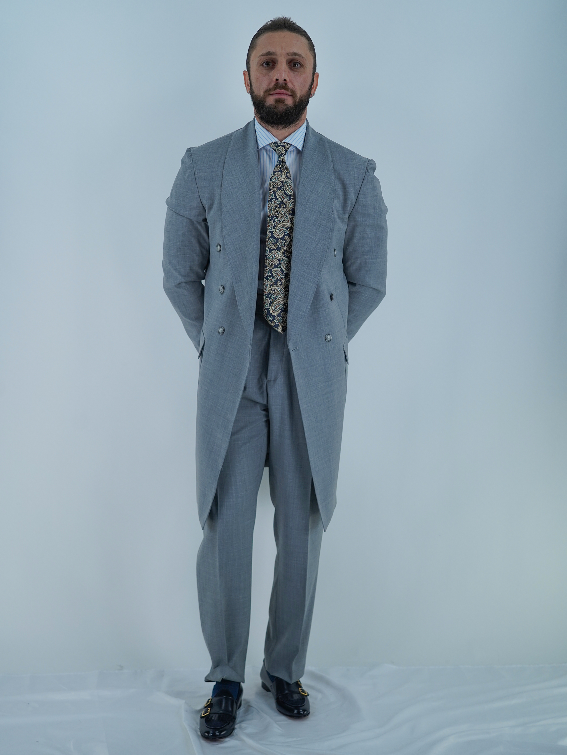 Giacca Heritage Lunga Doppio Petto - Linea Extensive | Grigio Urbano