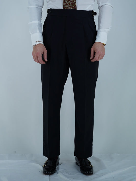 Gurkha 1 bottone - Fondo 20/23cm | Doppia Fibbia Regolabile | Nero Corvino