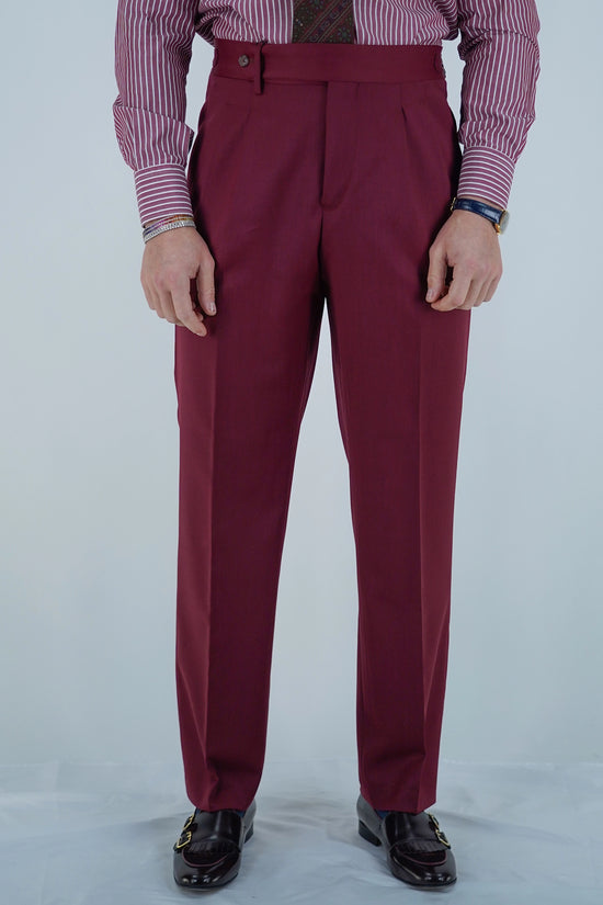 Gurkha 1 bottone - Fondo 20/23cm | Doppia Fibbia Regolabile | Bordeaux Profondo