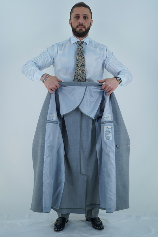 Giacca Heritage Lunga Doppio Petto - Linea Extensive | Grigio Urbano