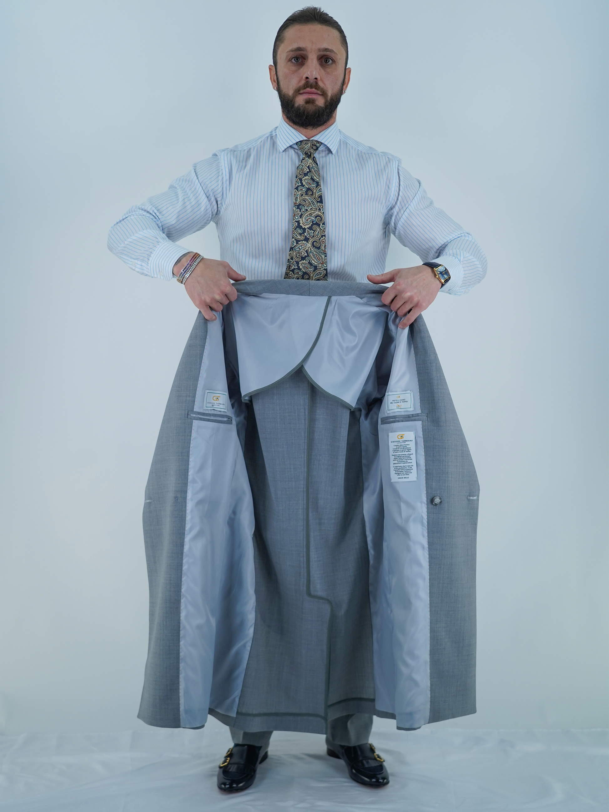 Giacca Heritage Lunga Doppio Petto - Linea Extensive | Grigio Urbano