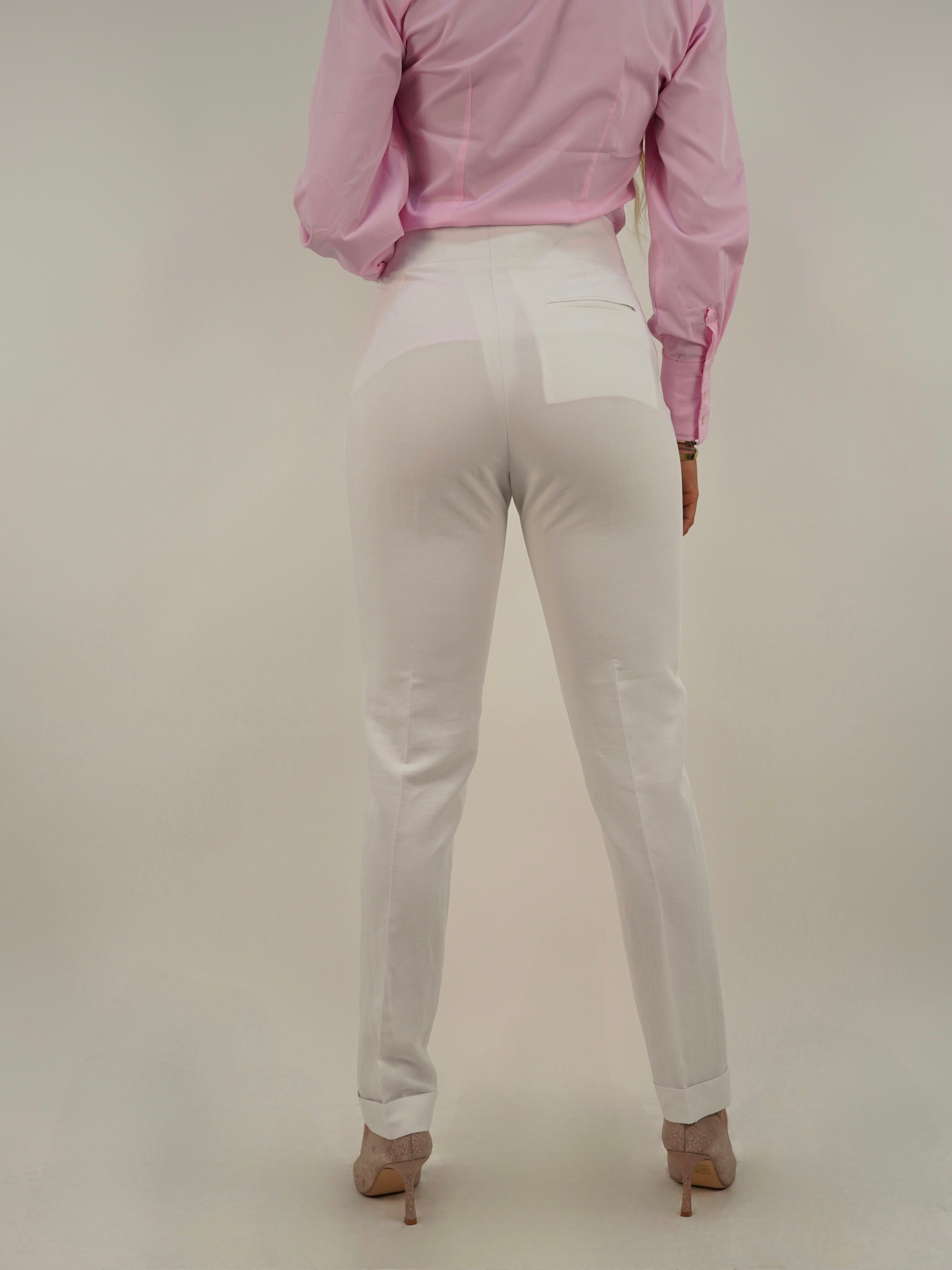 Tailleur doppiopetto bianco 100% lino