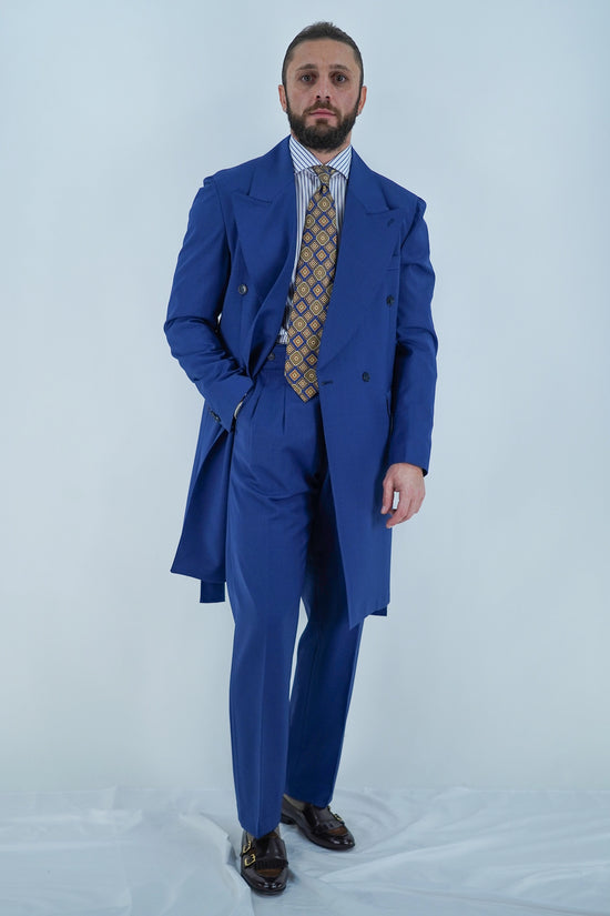 Giacca Heritage Lunga Doppio Petto - Linea Extensive | Blu Inchiostro