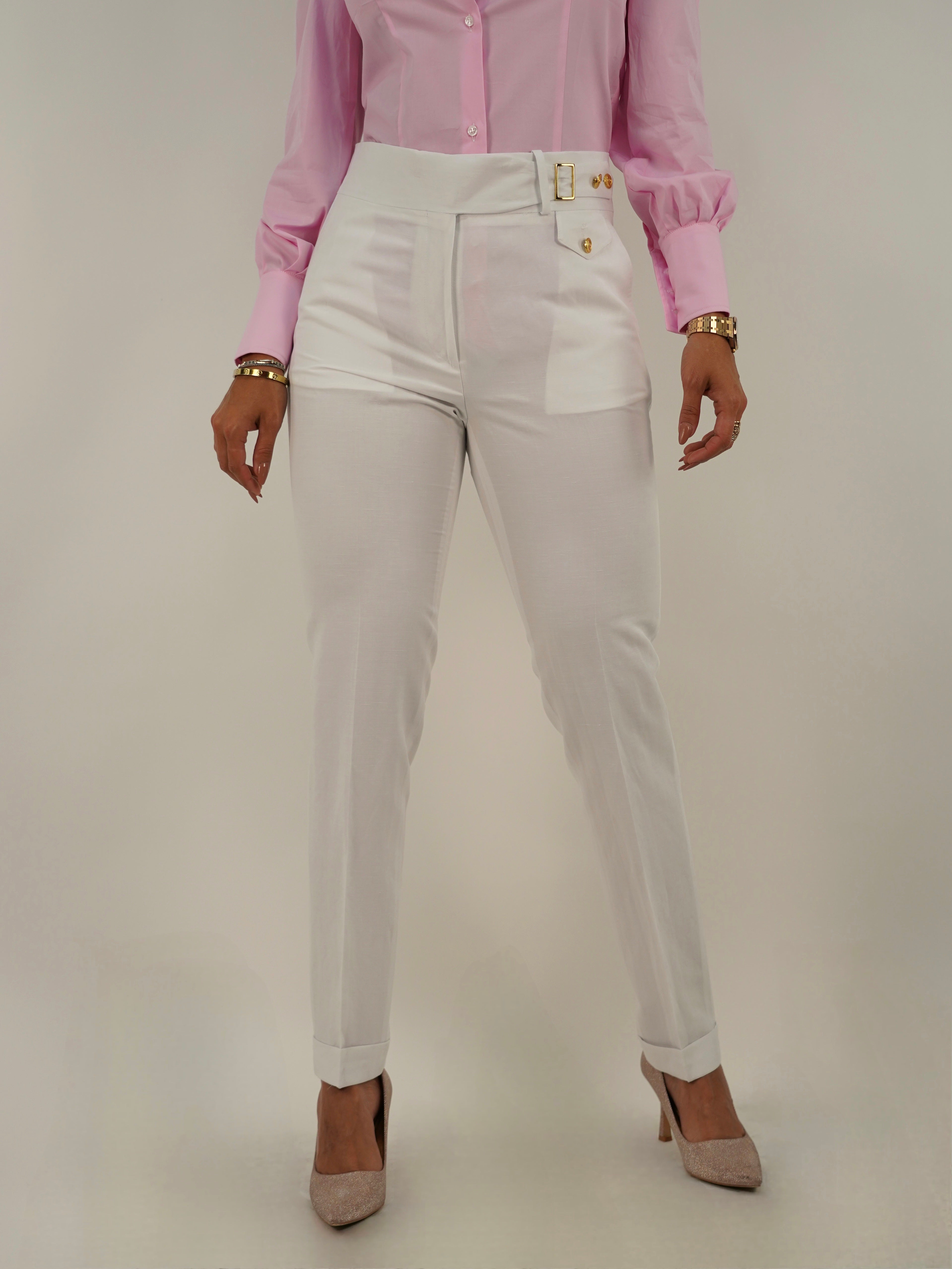 Tailleur doppiopetto bianco 100% lino
