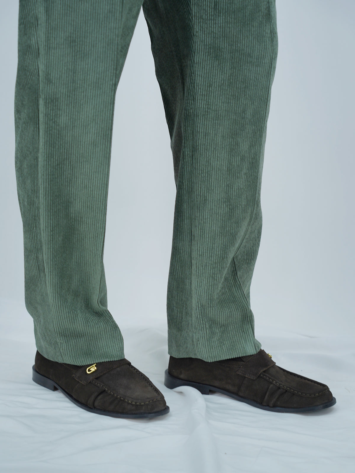 Gurkha Heritage 1 bottone In Velluto a Coste - Fondo 20/23cm | Doppia Fibbia Regolabile | Verde Militare