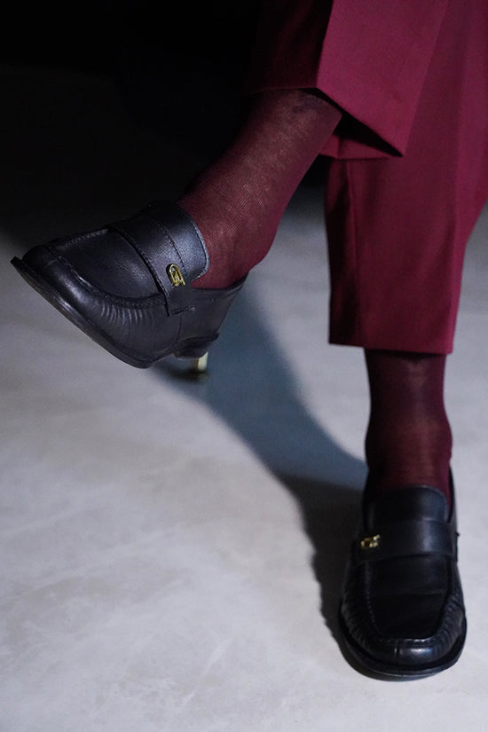 Calza Lunga Filo di Scozia - Maglia liscia | Bordeaux
