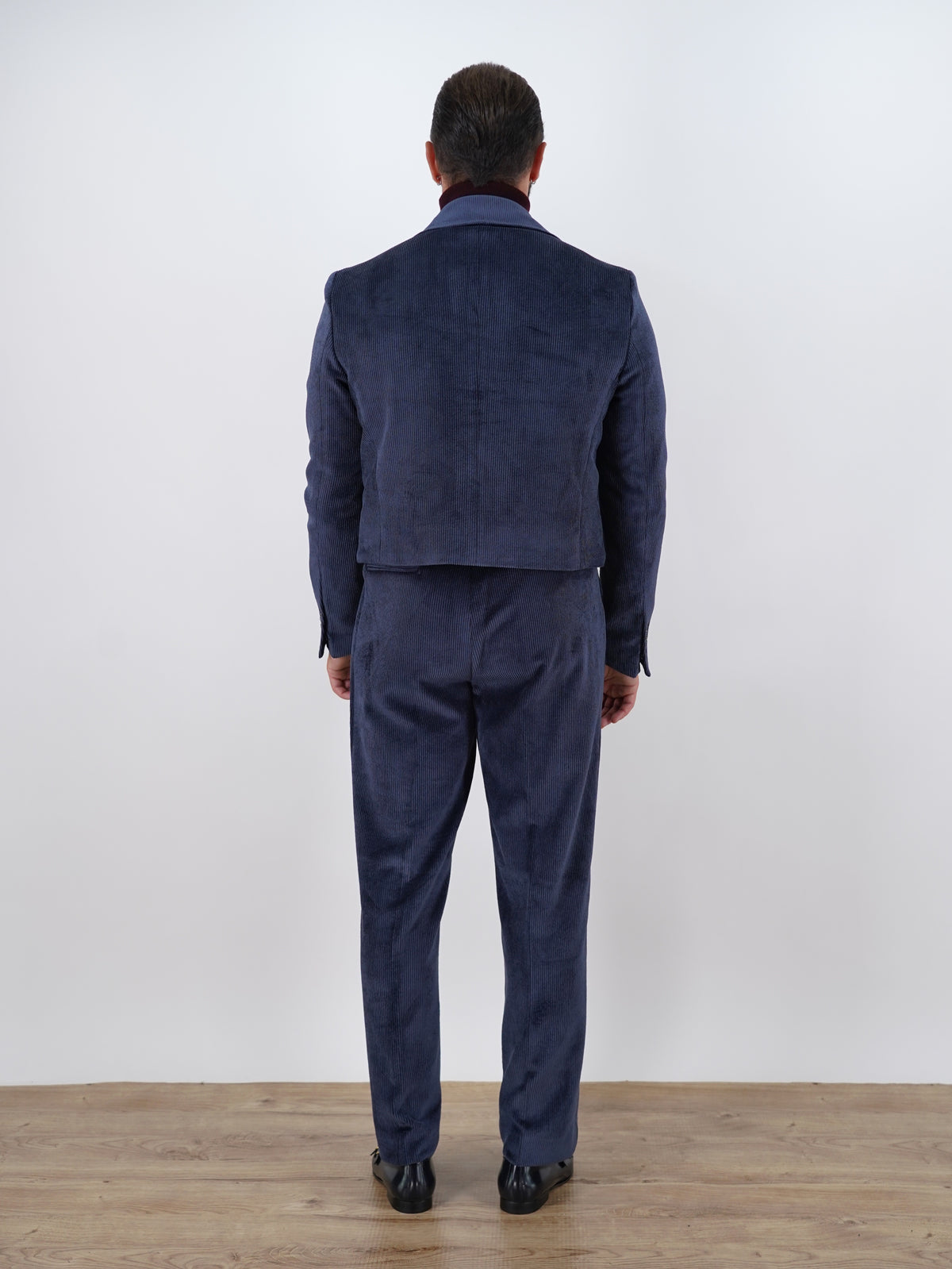 Giacca Cropped Doppiopetto in Velluto - Linea Extensive | Blu Inchiostro