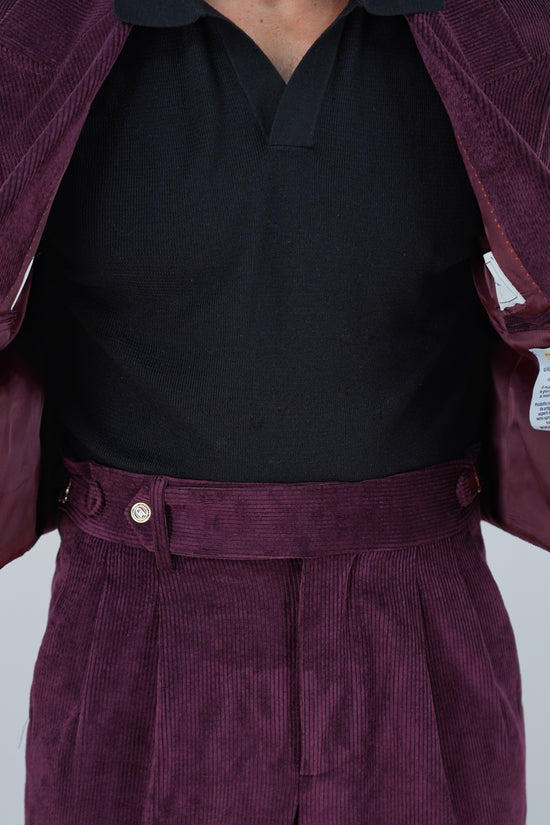 Giacca Cropped Doppiopetto in Velluto - Linea Extensive | Bordeaux