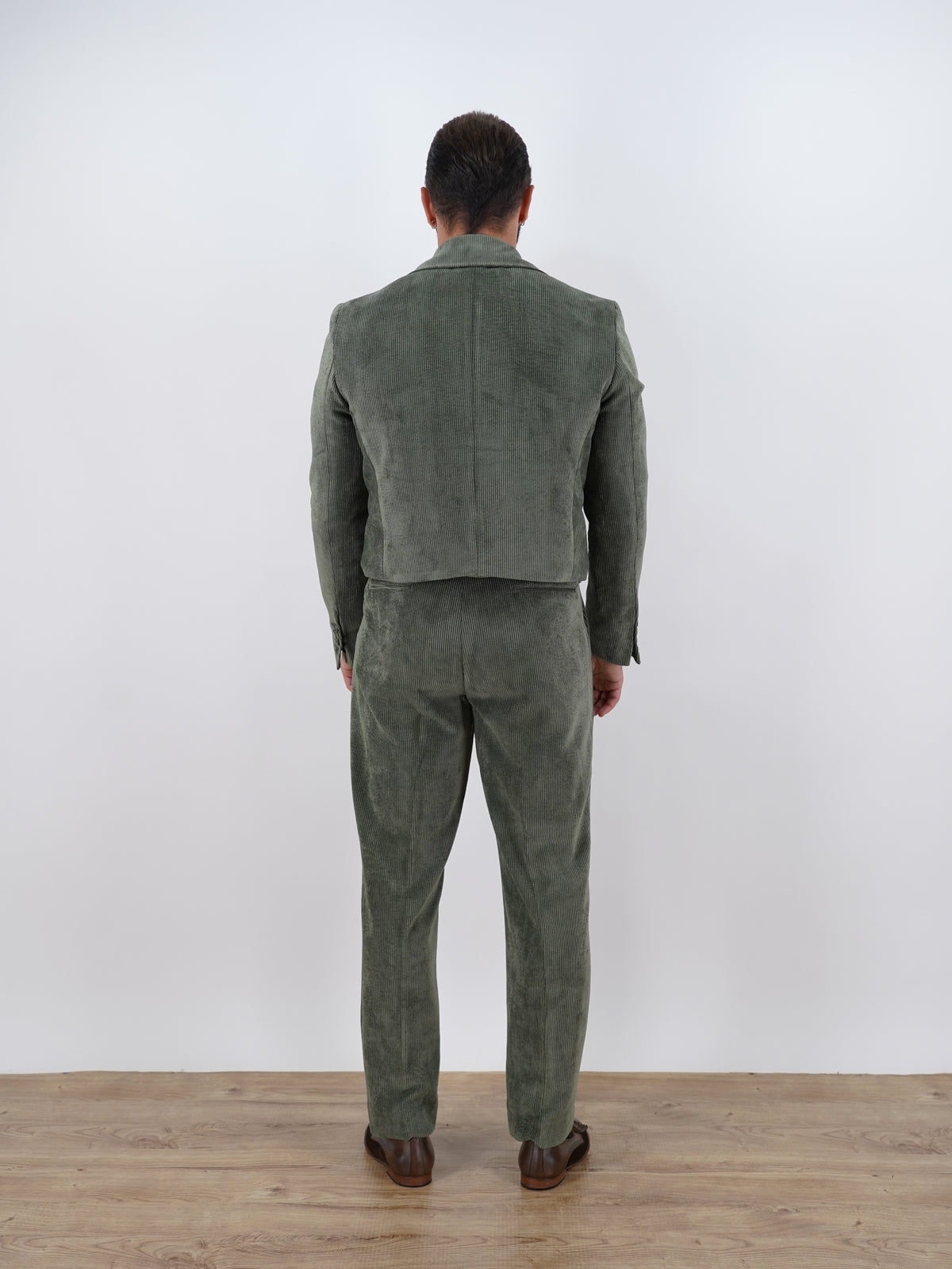 Giacca Cropped Doppiopetto in Velluto - Linea Extensive | Verde